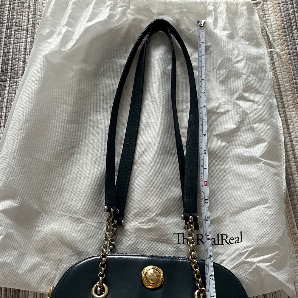 Chloe Leather Chain Handbag Shoulder
Bag Blue Bag. - Picture 9 of 9